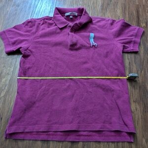 Pink men's Polo With College Frat Bro Details